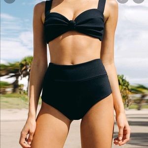 Montce Black Rib Hayden Top & black rib high rise bottoms